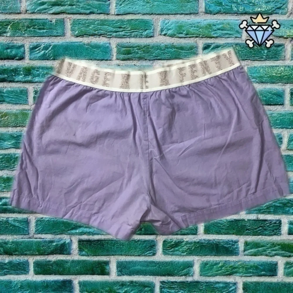 SAVAGE X FENTY LAVENDER GOLD BOXER SHORTS SIZE LARGE LOUNGEWEAR